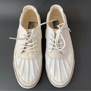 Polo by Ralph Lauren Parkstone Low Leather Canvas Boat Deck Shoe Men's SZ 10 1/2